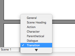 Transition for Screenplay